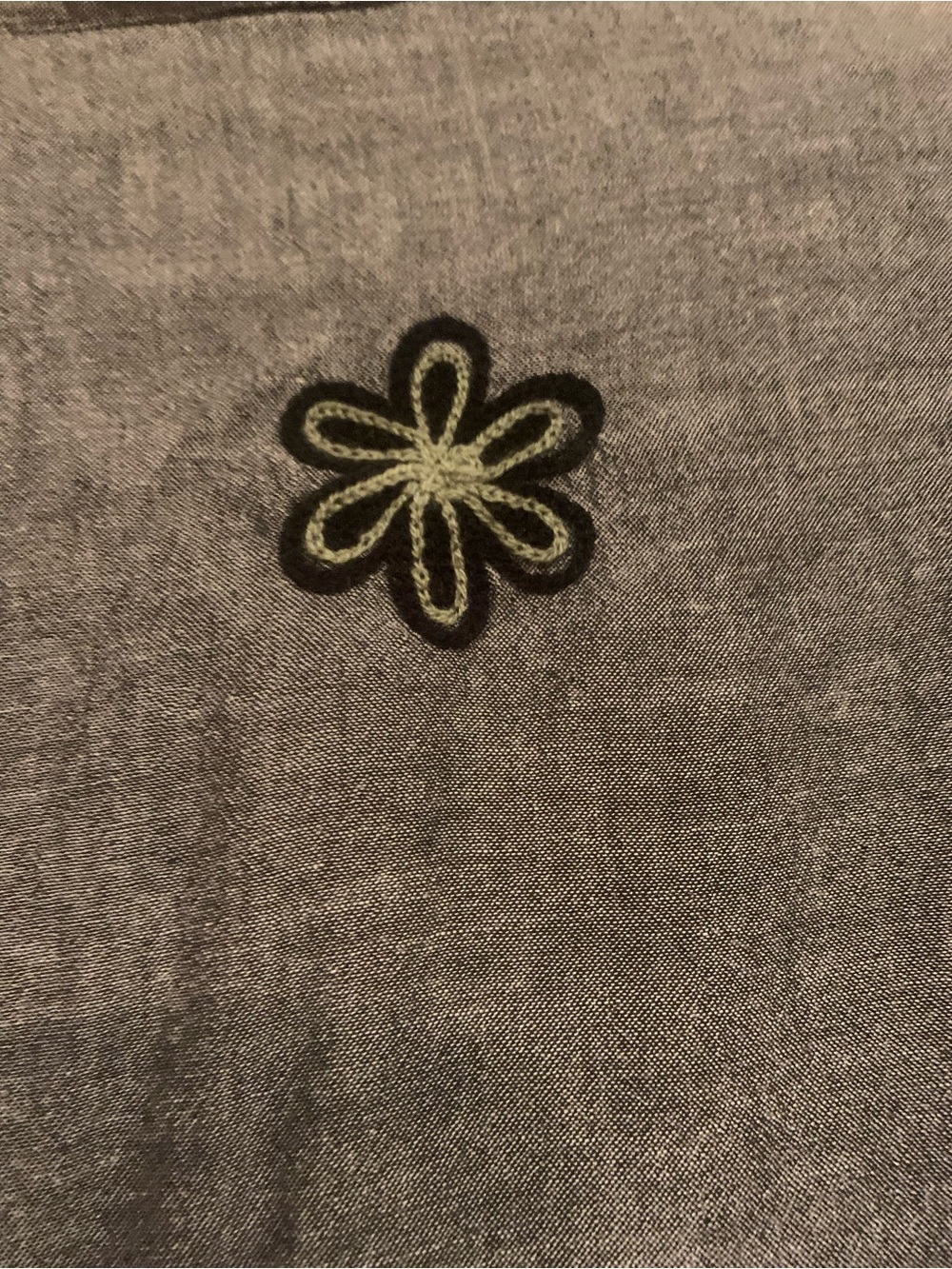 Embroidered Patchwork Tunic Top - Blue - Picture 6 of 11